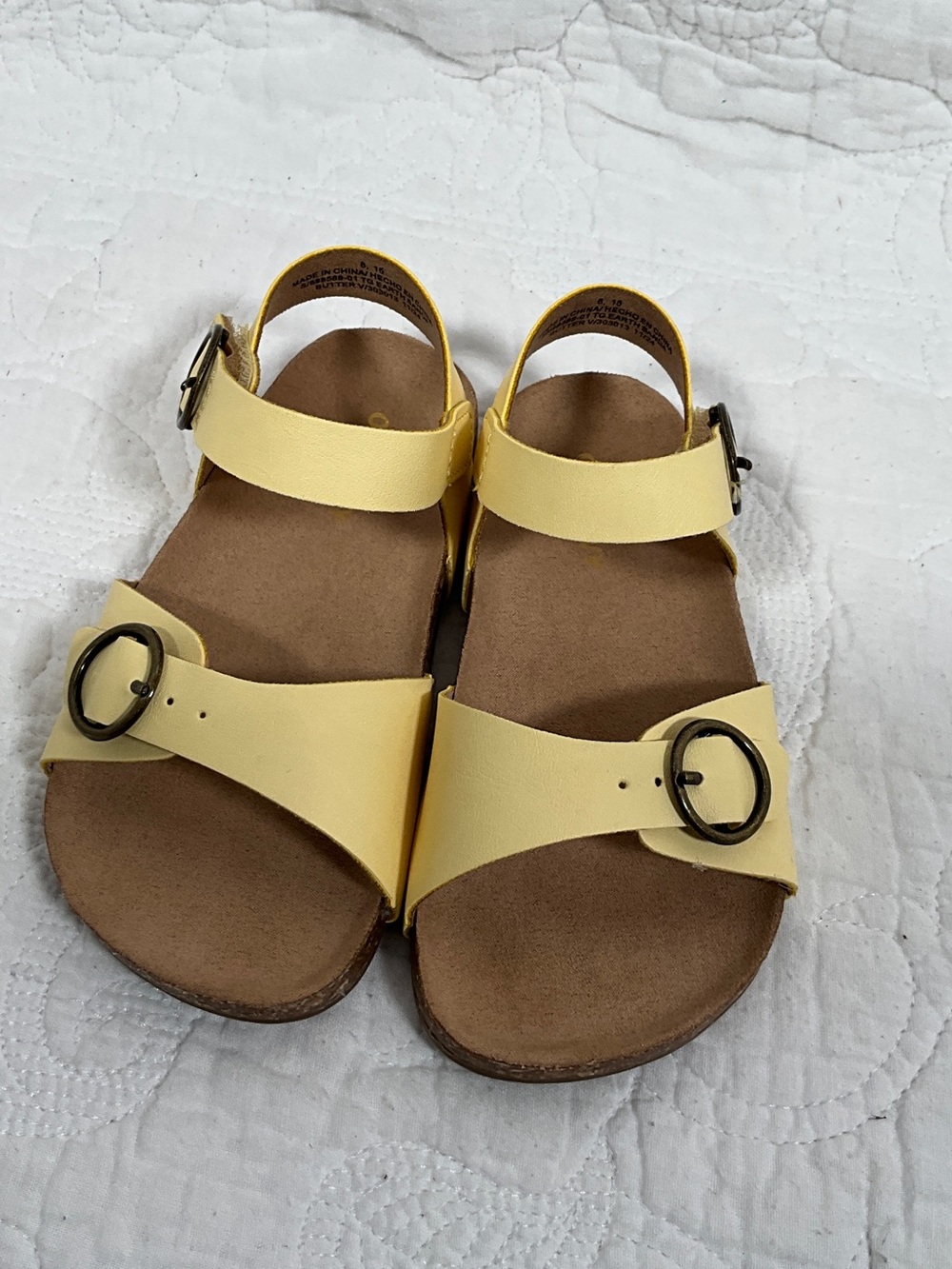 Old Navy Yellow Girls' Double Buckle Sandals